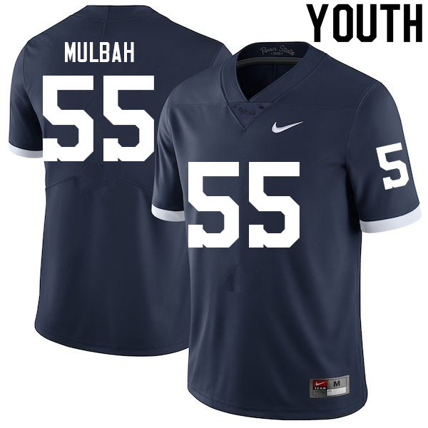 NCAA Nike Youth Penn State Nittany Lions Fatorma Mulbah #55 College Football Authentic Navy Stitched Jersey ORQ3398GV